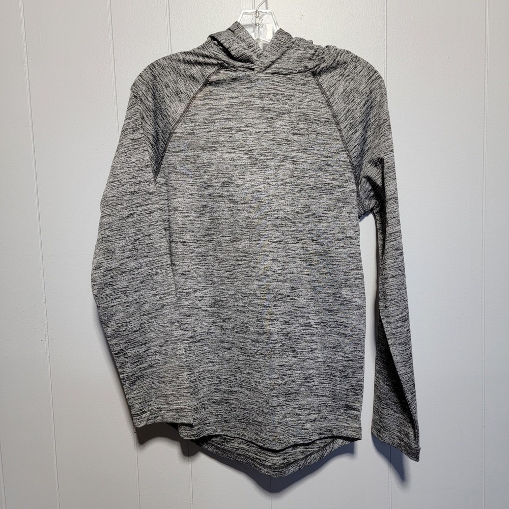 J Crew‎ Performance Heathered Gray Hoodie Long Sleeve Athleisure Workout Top XS